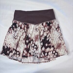 Aerie Offline Brown Pattern Active Running Skirt Shorts Athleisure Size Medium